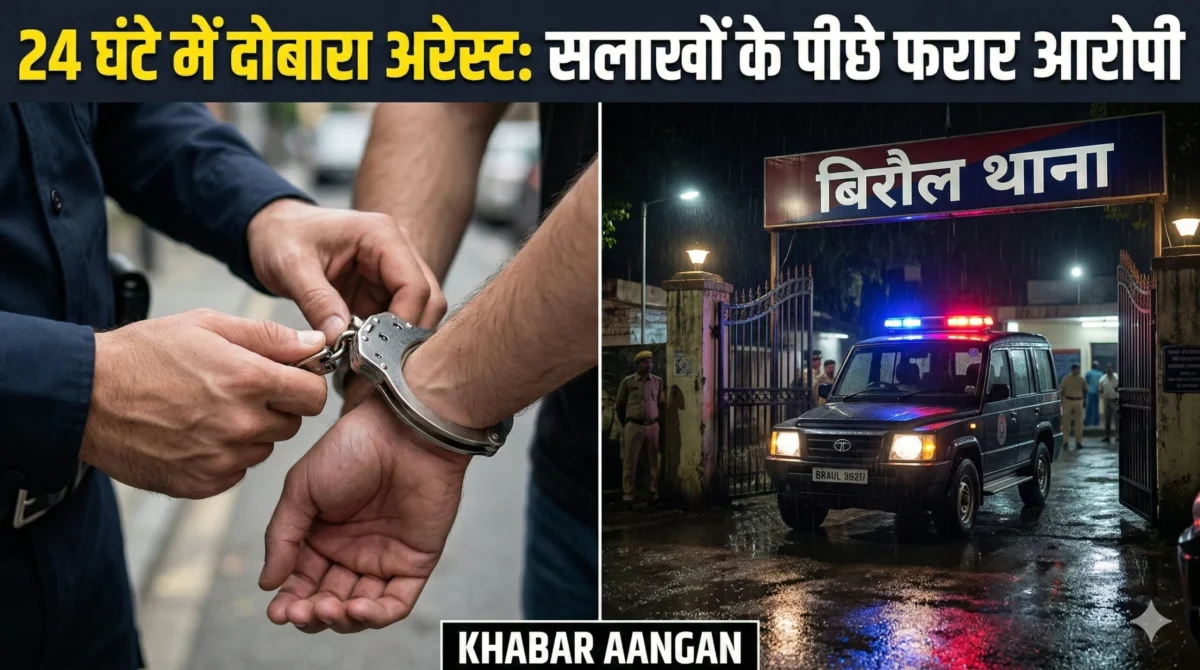 Biraul Police Action: अस्पताल से फरार मणिकांत पासवान 24 घंटे में दोबारा गिरफ्तार, अब जेल में कटेगी रात