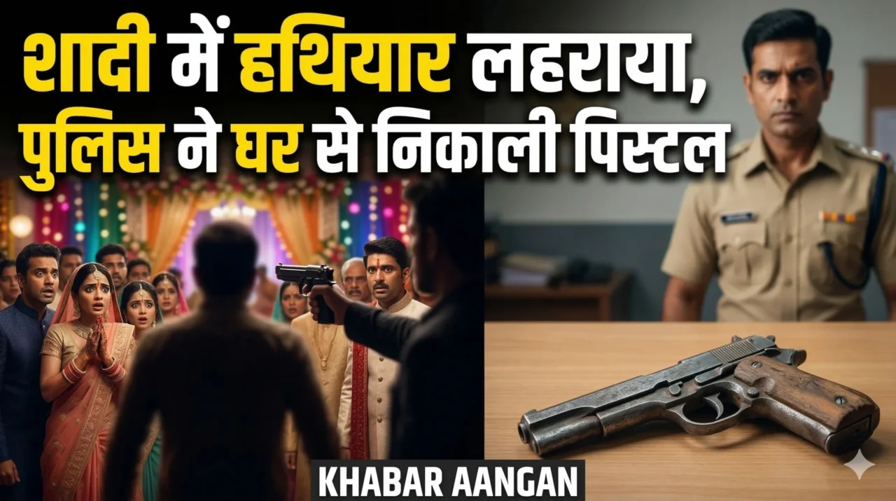 Darbhanga में शादी समारोह में हथियार लहराकर मांगी रंगदारी, पुलिस की आधी रात को छापेमारी, देशी पिस्टल बरामद