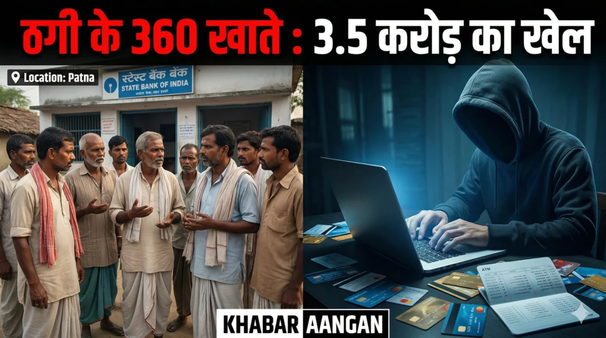 Patna में बड़ा साइबर फर्जीवाड़ा: ग्रामीणों के नाम पर खोले 360 ‘ठगी के खाते’, 3.50 करोड़ का ट्रांजेक्शन; बैंककर्मी समेत 3 गिरफ्तार
