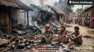 दरभंगा के बिरौल में भीषण अग्निकांड! सिगरेट की चिंगारी ने