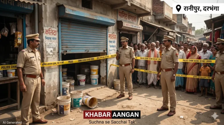 रानीपुर दरभंगा बेटे के मटकोर की खरीदारी करने बाजार गए पेंटर