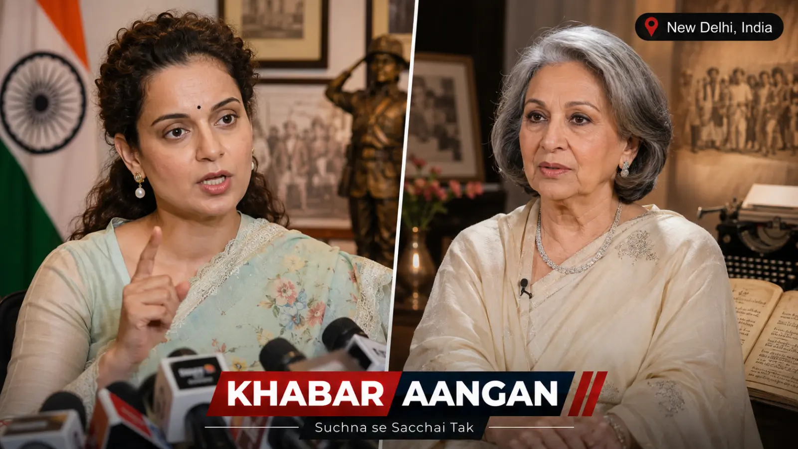 वंदे मातरम् विवाद पर कंगना रनौत ने शर्मिला टैगोर को घेरा, बोलीं हिंदू-मुस्लिम मानसिकता से बाहर आइए