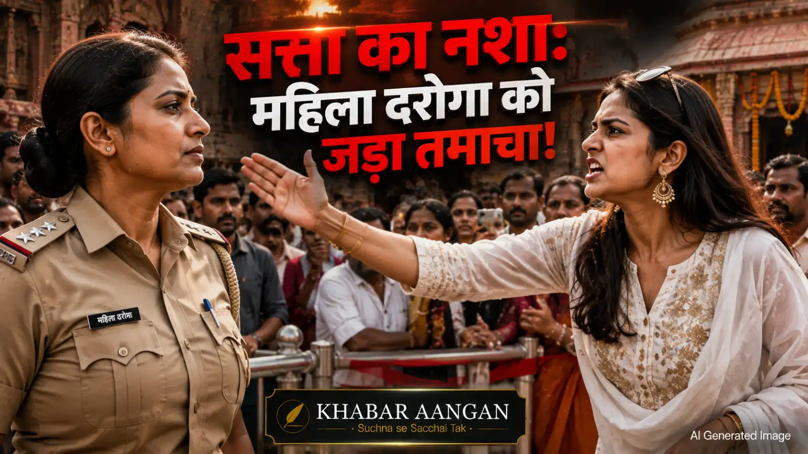 VIP कल्चर की हद पार: कर्नाटक में दर्शन के लिए इंतजार करने को कहा, तो BJP विधायक की बेटी ने सरेआम महिला सब-इंस्पेक्टर को जड़ा तमाचा