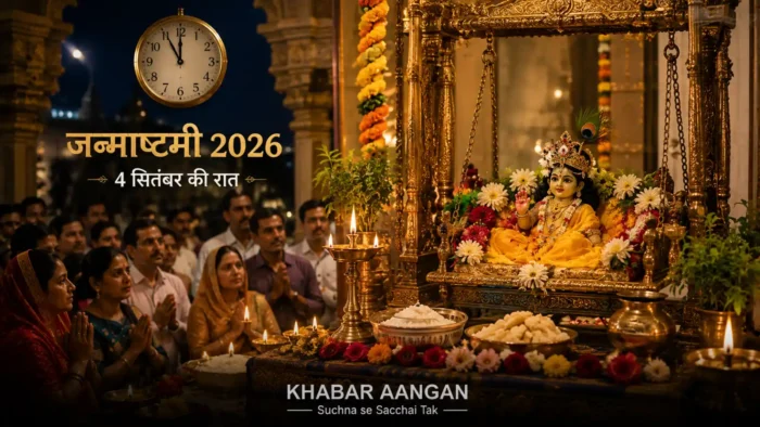जन्माष्टमी 2026 जन्माष्टमी 2026 पर बन रहा खास संयोग, 4 सितंबर की रात इस समय होगा कृष्ण जन्मोत्सव