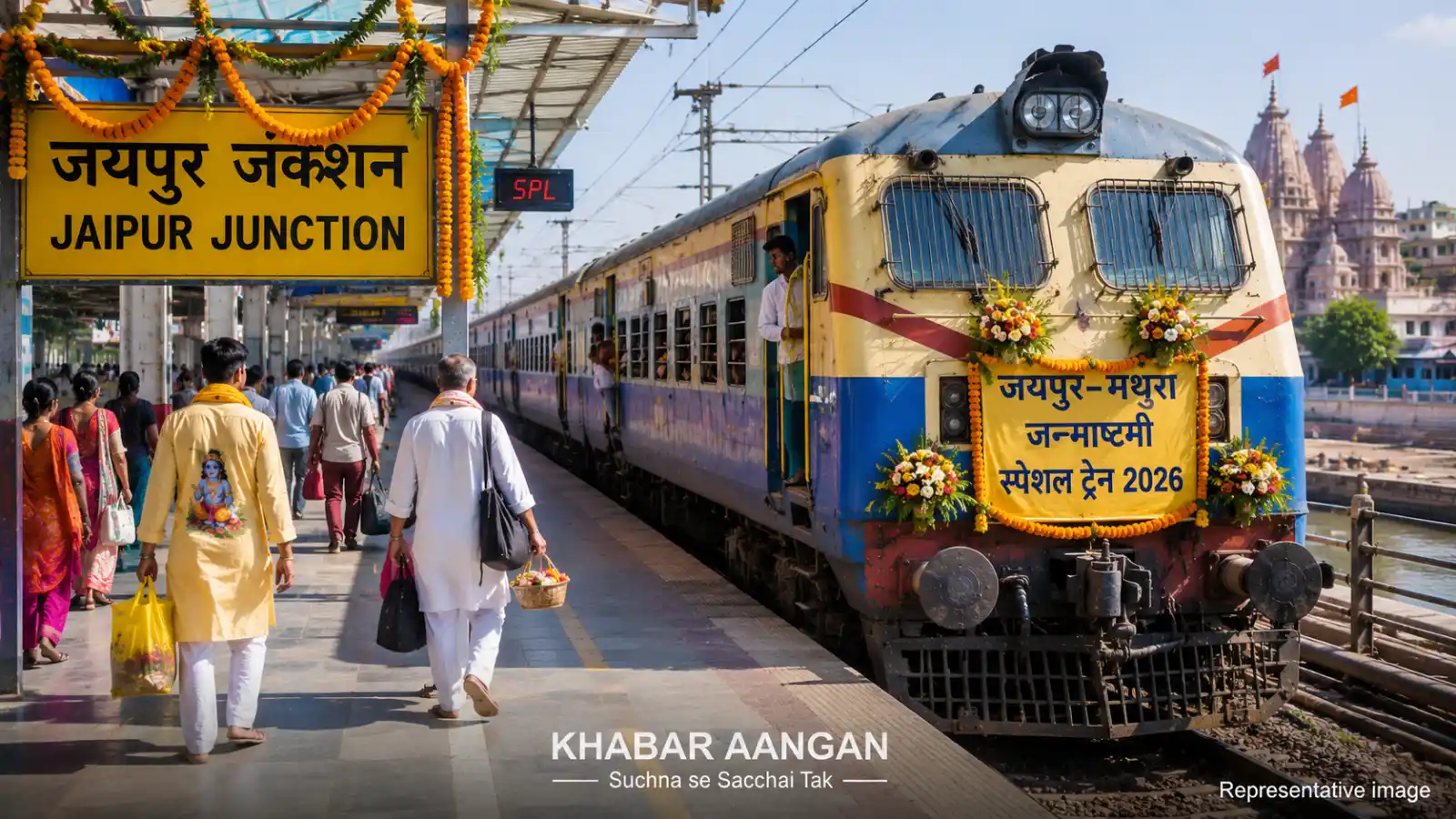 जन्माष्टमी पर जयपुर से मथुरा जाने वालों के लिए बड़ी खबर, 3 से 5 सितंबर तक चलेगी स्पेशल ट्रेन