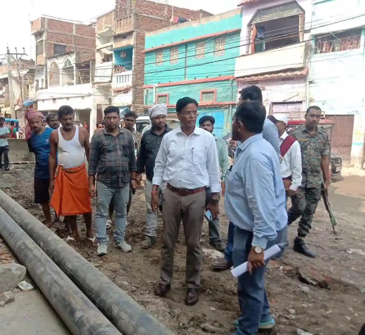 पंडासराय Darbhanga News लोहिया चौक से पंडासराय गुमटी तक सड़क